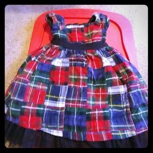 Plaid patchwork dress